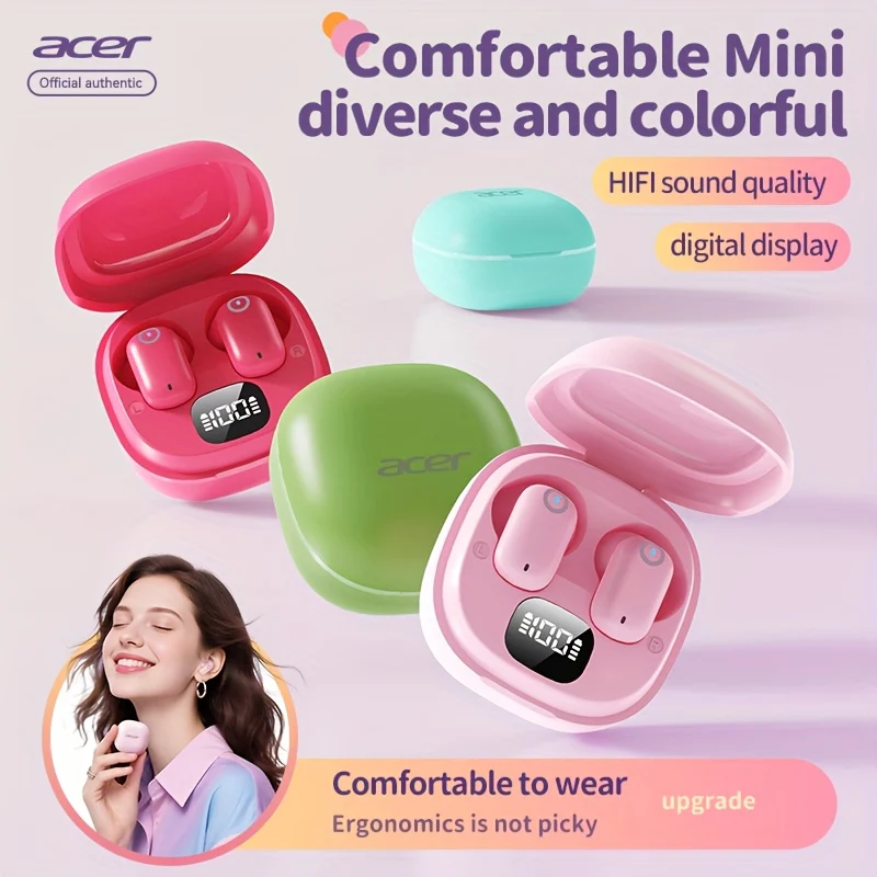 Écouteurs sans fil Acer, semi-intra-auriculaires à réduction de bruit – Image 3