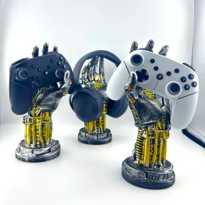 Support en résine au design unique de bras mécanique pour décoration intérieure