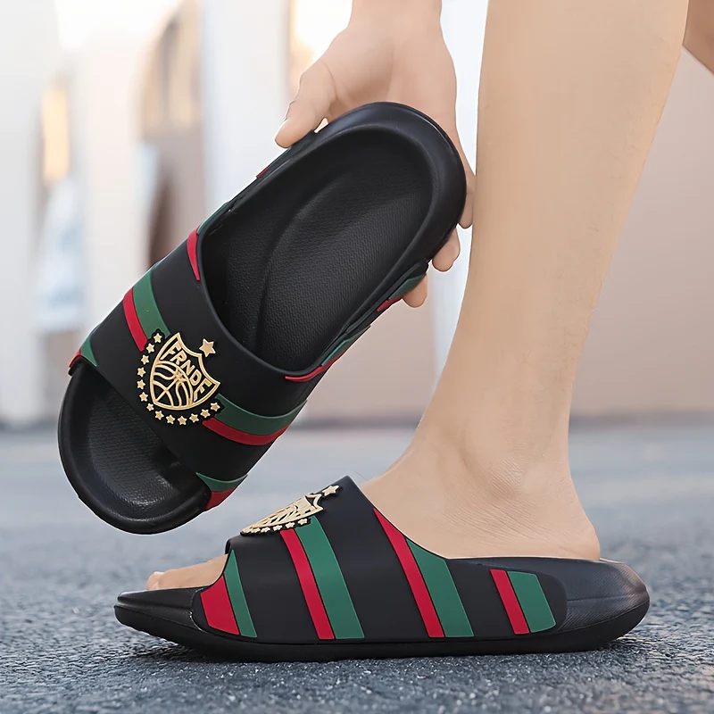 Claquettes élégantes à rayures pour homme – Image 4