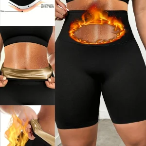 Short de yoga taille haute pour femme avec technologie amincissante