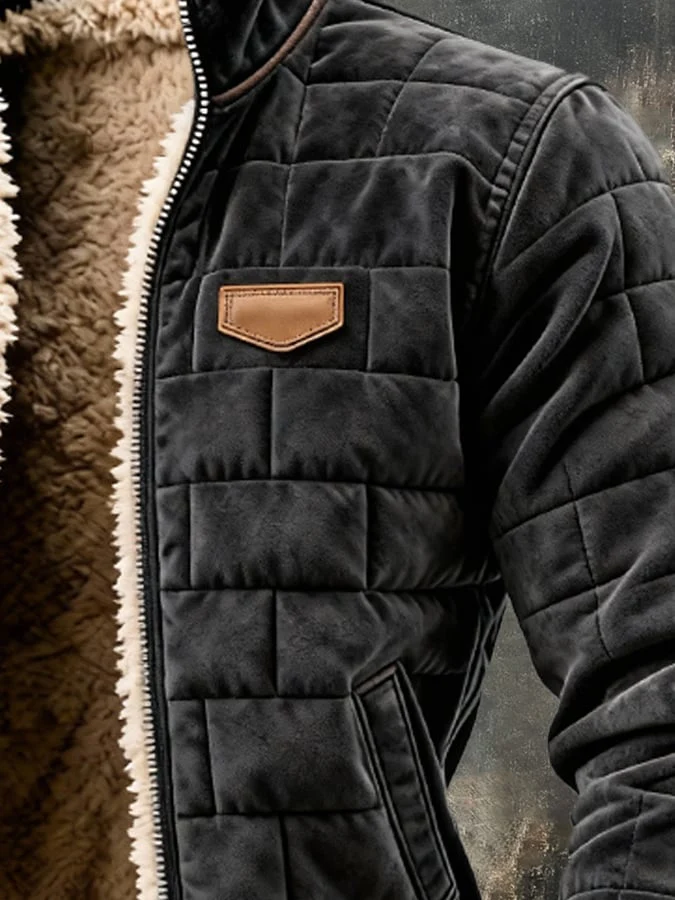 MAISON CLÉMENT PARIS™ | VESTE MATELASSÉE HOMME DOUBLÉE SHERPA HIVER – Image 3