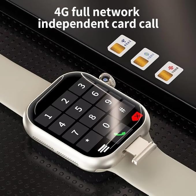 VP29 Montre intelligente 4G Android 64 Go de stockage 4G/5G LTE Carte SIM GPS WIFI 2,29 pouces 490 * 580 Amoled NOUVELLE Smartwatch Caméra rotative (noir, 4+64Go) – Image 3