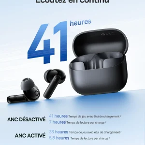 Baseus EP10 NC Écouteurs Bluetooth sans Fil, Ecouteurs sans Fil avec Réduction de Bruit Actif à -43dB