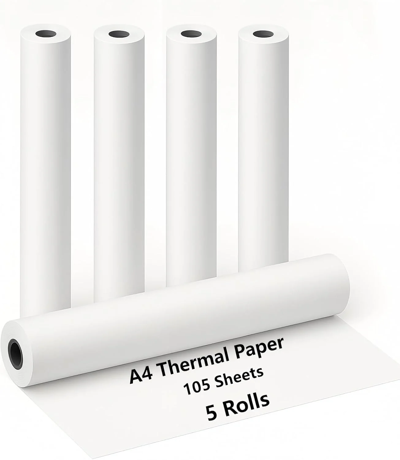5 Rouleaux Papier Thermique A4, Papier Imprimante Thermique – Image 2