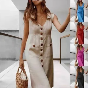 Robe à simple boutonnage