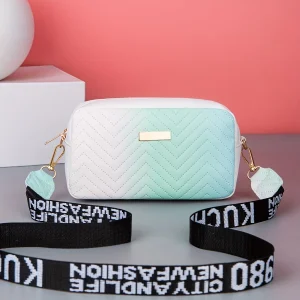 Sac bandoulière matelassé dégradé tendance