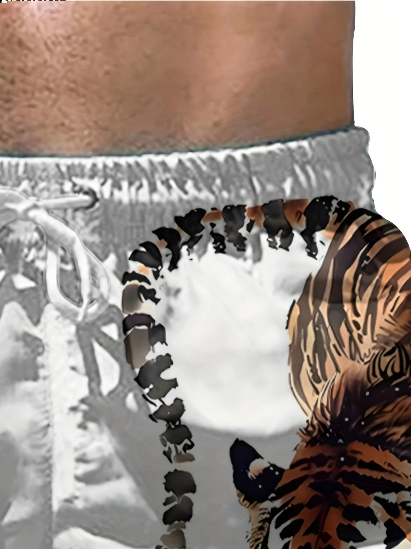 Short tendance à motif tigre bondissant, pantalon d'été – Image 6