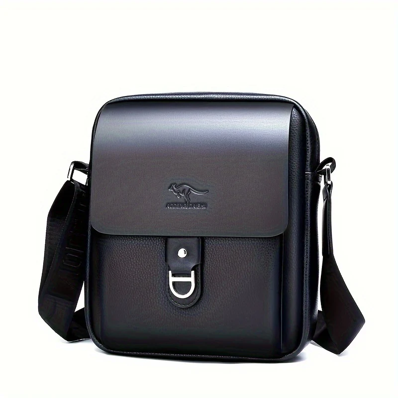 Sac à bandoulière décontracté en cuir PU pour homme, 1 pièce – Image 4