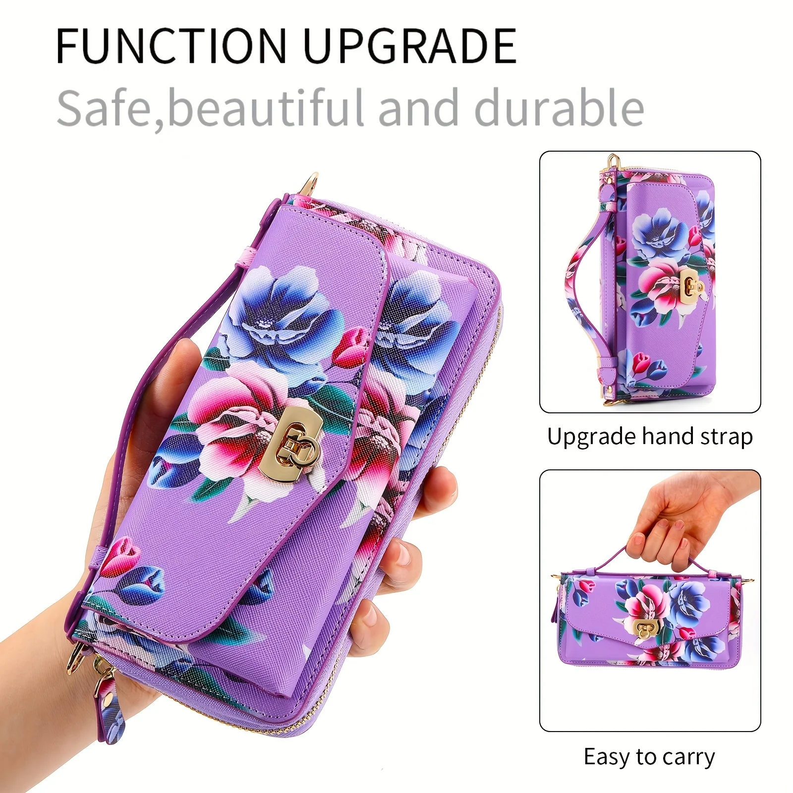 Étui pour téléphone portable à motif floral, UNIVERSELLE – Image 4