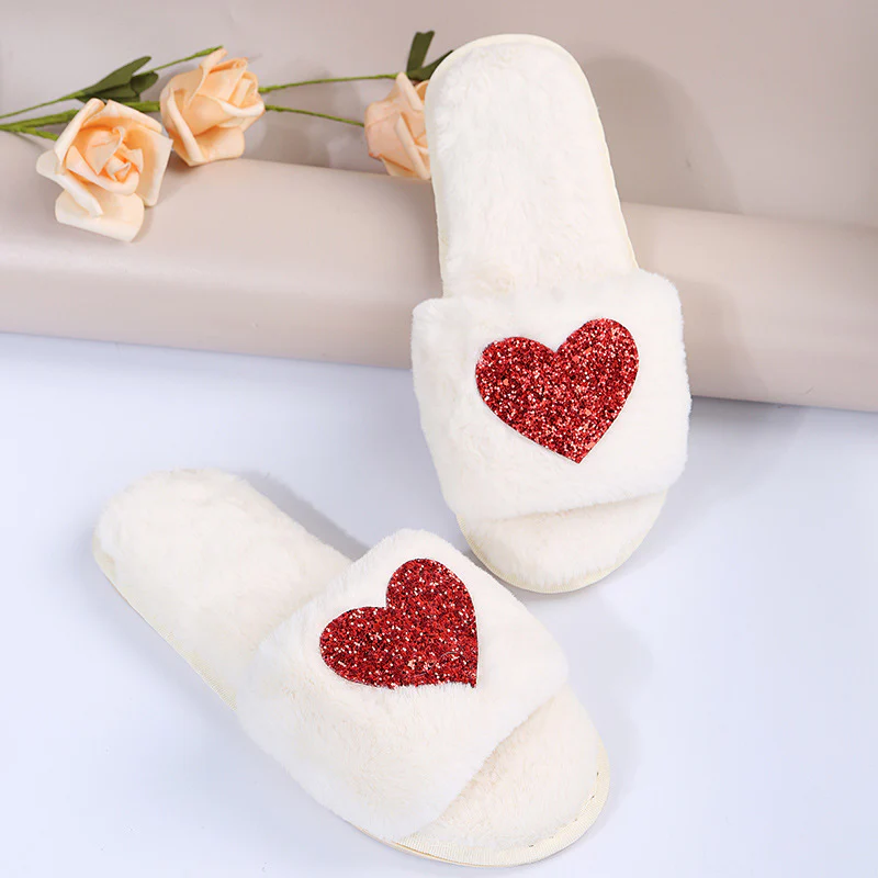 Chaussons plats et chauds en peluche pour femmes – Image 5