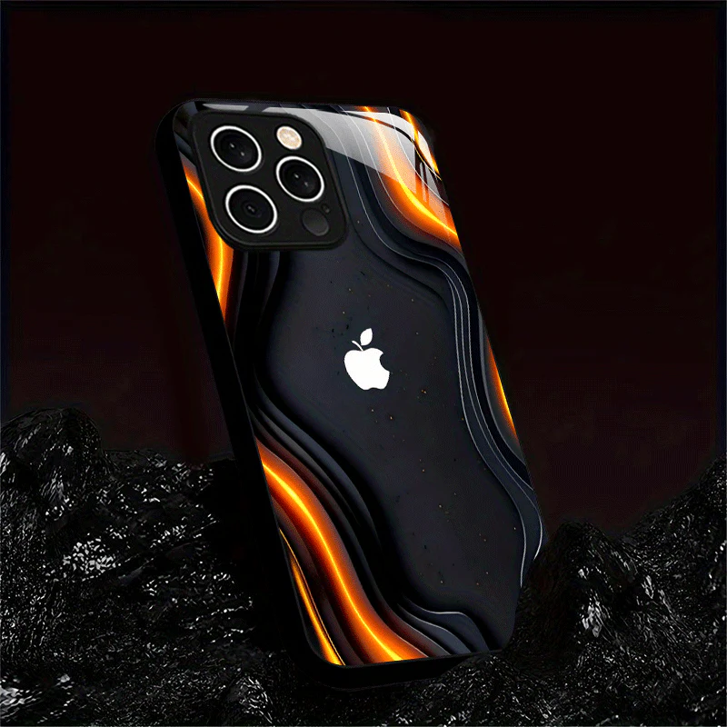 Coque en verre dépoli avec motif logo Apple – Image 7