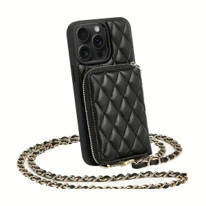 Etui de protection pour téléphone avec fermeture éclair en similicuir microfibre, IPHONE,SAMSUNG