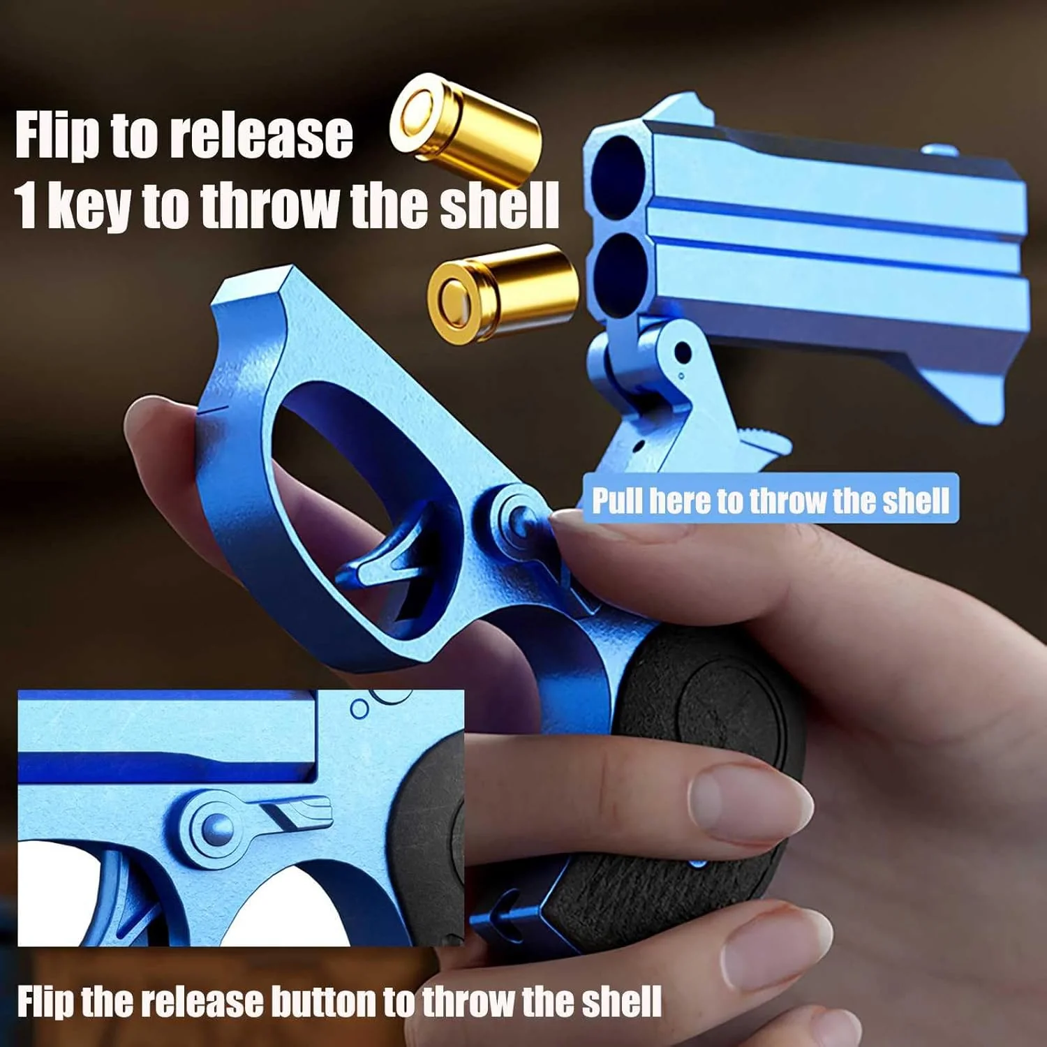 Mini Pistolet Jouet à Balle Souple,Alliage+PP – Image 5