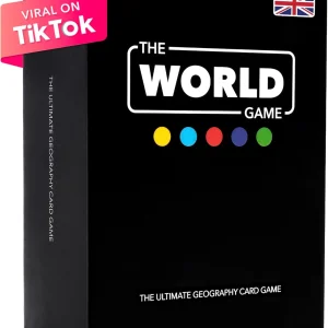 The World Game - Jeu de Géographie avec Carte du Monde - Jeu Société Éducatif pour Enfant, Famille et Adultes - Un Cadeau Parfait pour Garçons et Filles (English)
