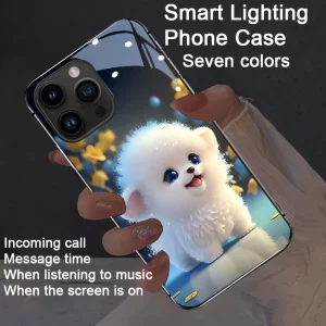 Étui de téléphone intelligent à commande vocale lumineux et coloré, IPHONE