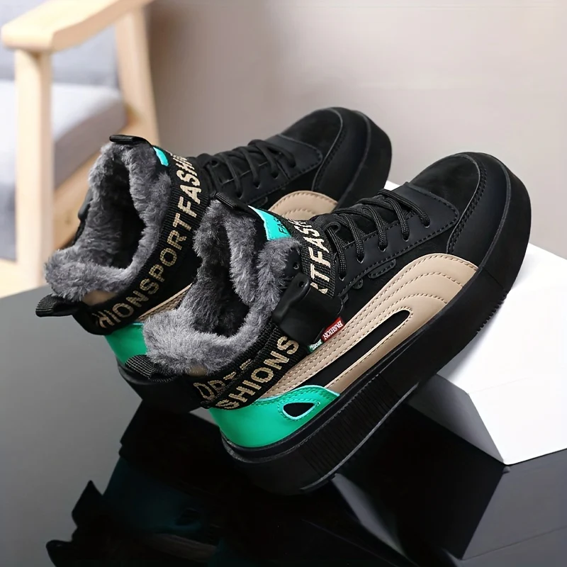 Baskets montantes pour homme en similicuir - Chaussures de sport – Image 8