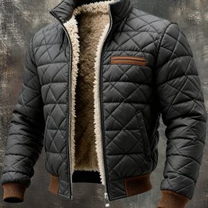 MAISON CLÉMENT PARIS™ | VESTE MATELASSÉE HOMME DOUBLÉE CHAUDE NOIR