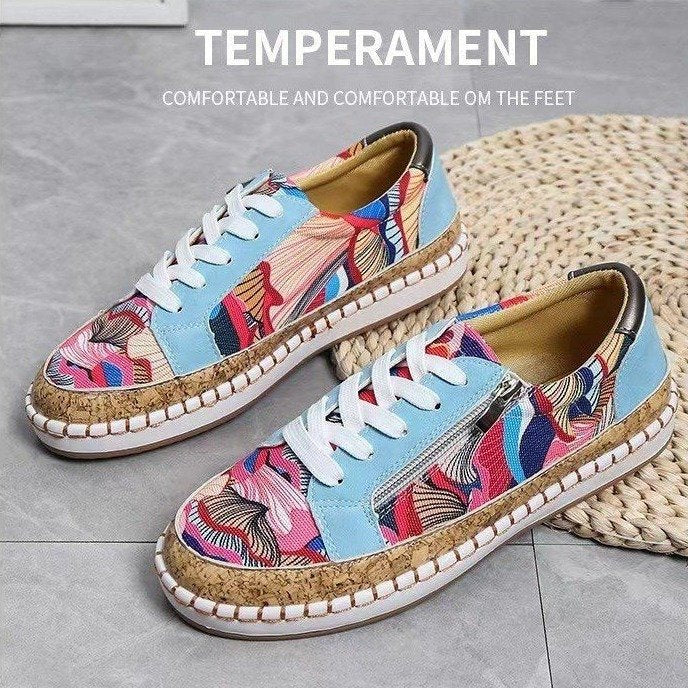 Mocassins imprimé ethnique pour femmes, chaussures plates décontractées – Image 7