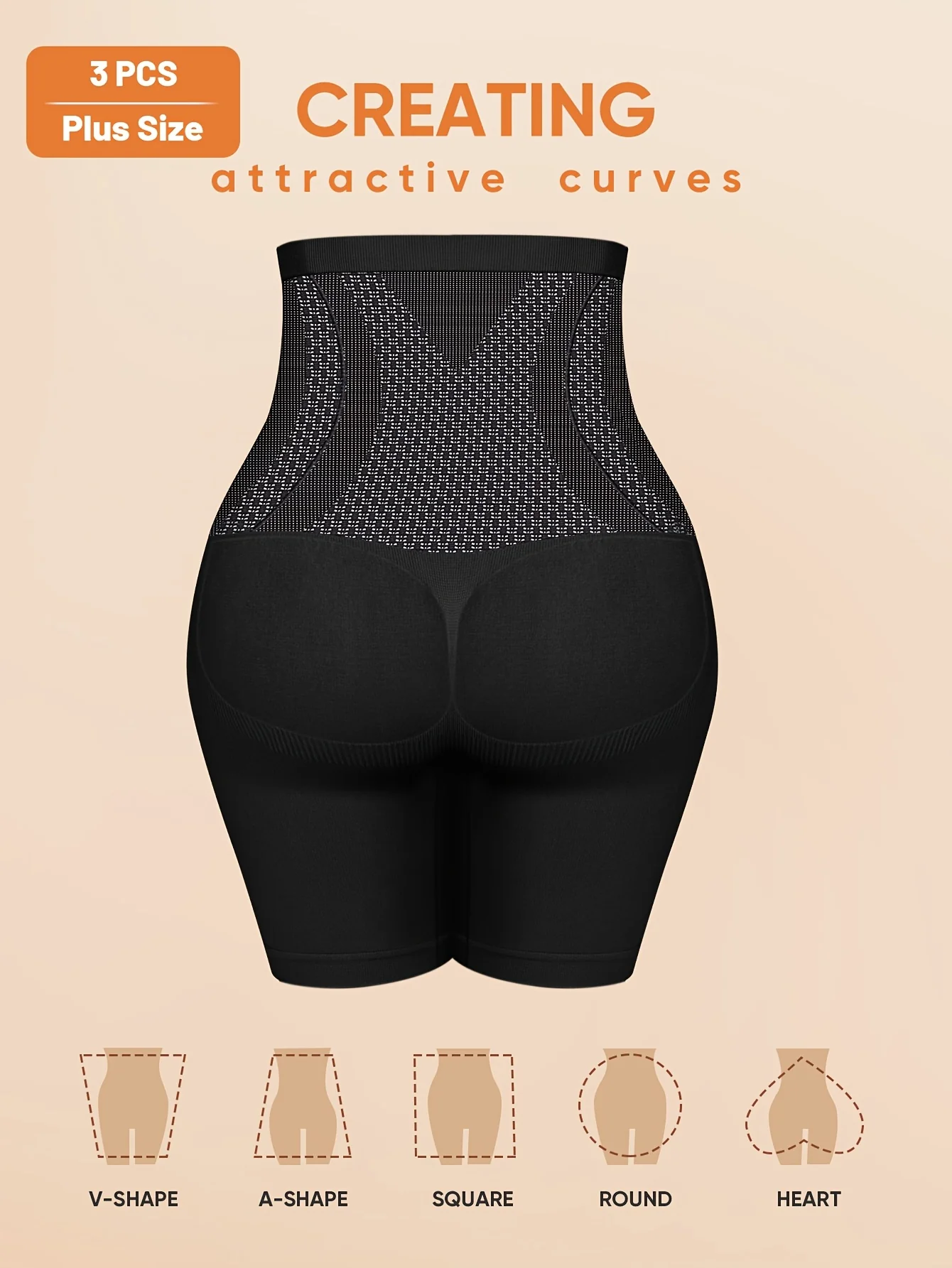 Lot de 3 culottes gainantes grande taille pour femme – Image 5