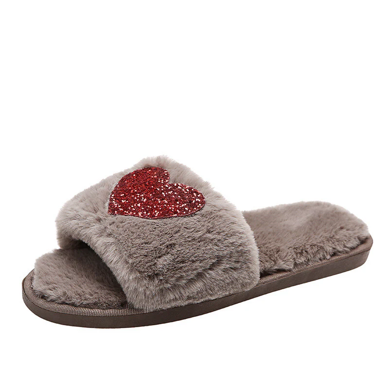 Chaussons plats et chauds en peluche pour femmes – Image 9