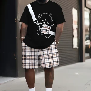 Ensemble imprimé grande taille pour homme