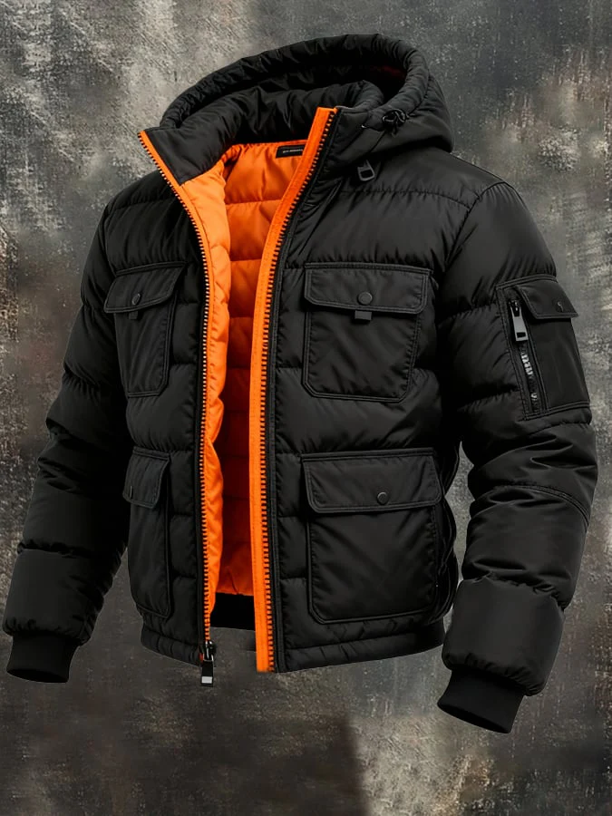 MAISON CLÉMENT PARIS™ | DOUDE RÉVERSIBLE HOMME HIVER CAPUCHE