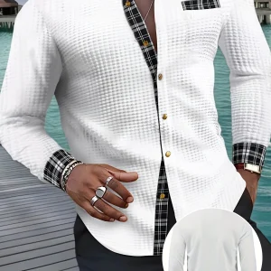 Chemise décontractée à manches longues pour homme