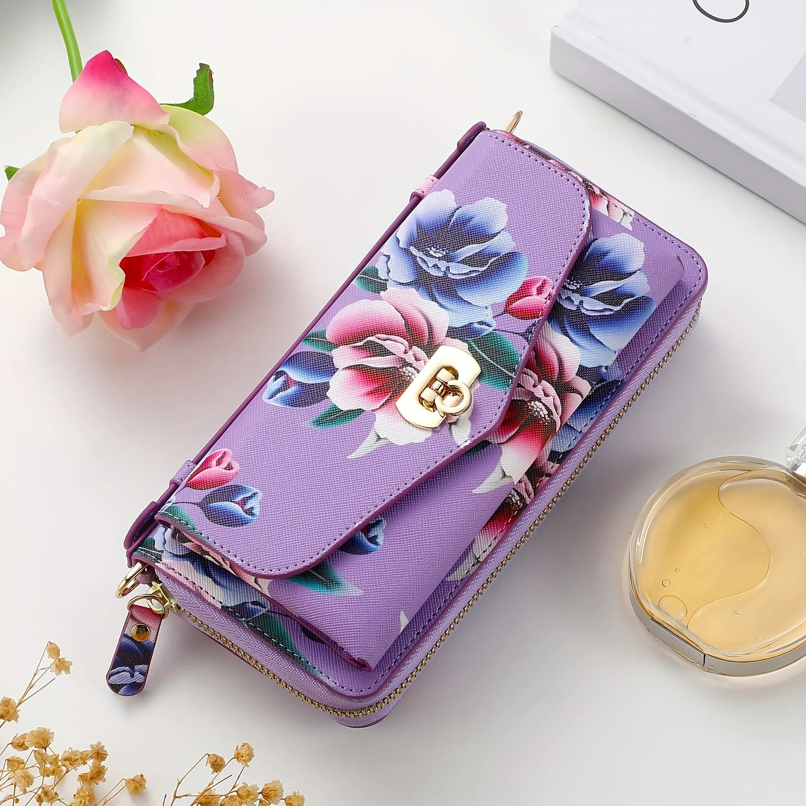 Étui pour téléphone portable à motif floral, UNIVERSELLE – Image 5