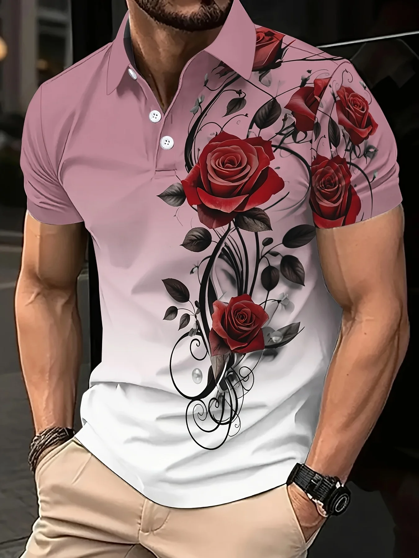 Chemise imprimé floral pour homme – Image 6