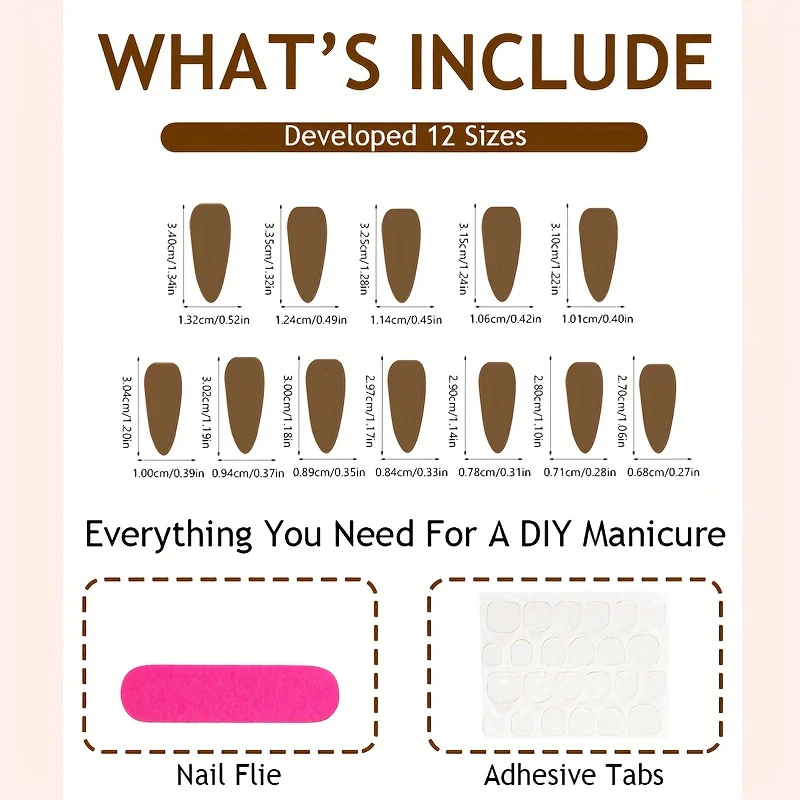 Lot de 24 faux ongles longs en amande – Image 5