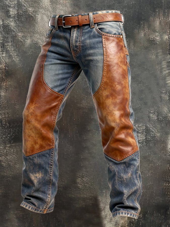 MAISON CLÉMENT PARIS™ | JEAN BIKER CUIR PATCHWORK – Image 2