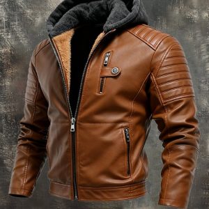 MAISON CLÉMENT PARIS™ | VESTE ZIPPÉE EFFET CUIR À CAPUCHE DOUBLÉE