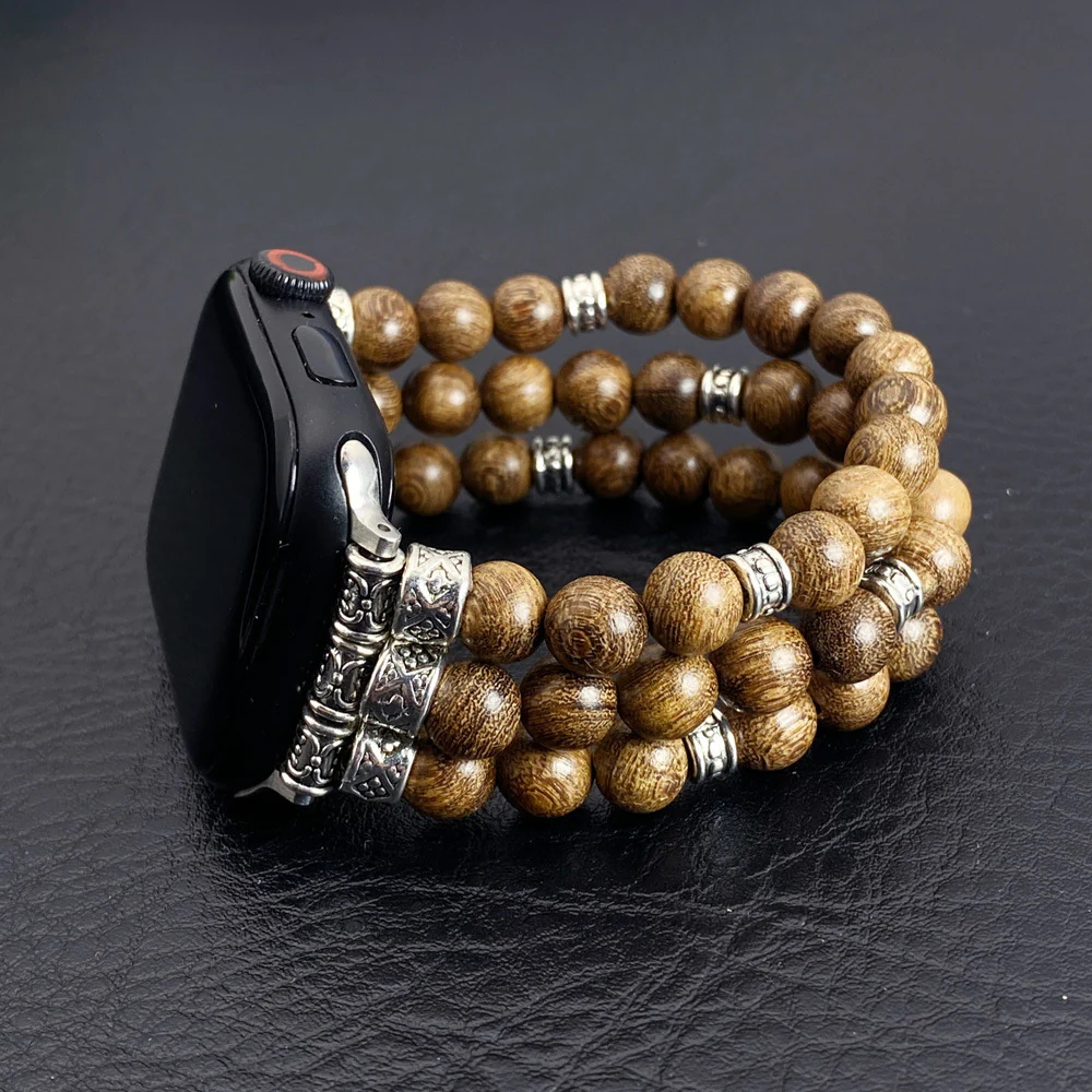 Bracelet en perles de bois