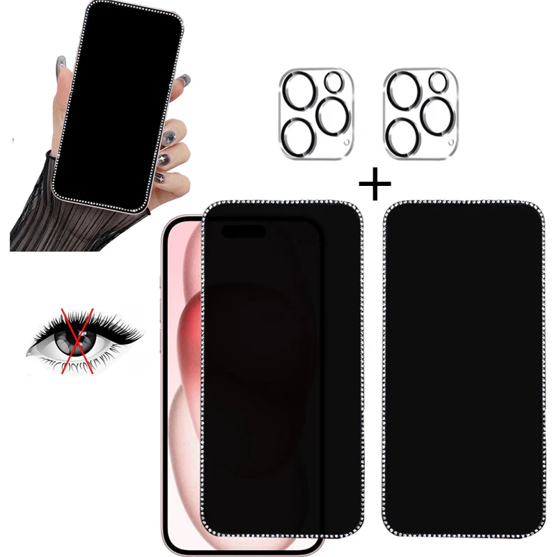 Lot de 2 films de protection d'écran pailletés pour iPhone – Image 8