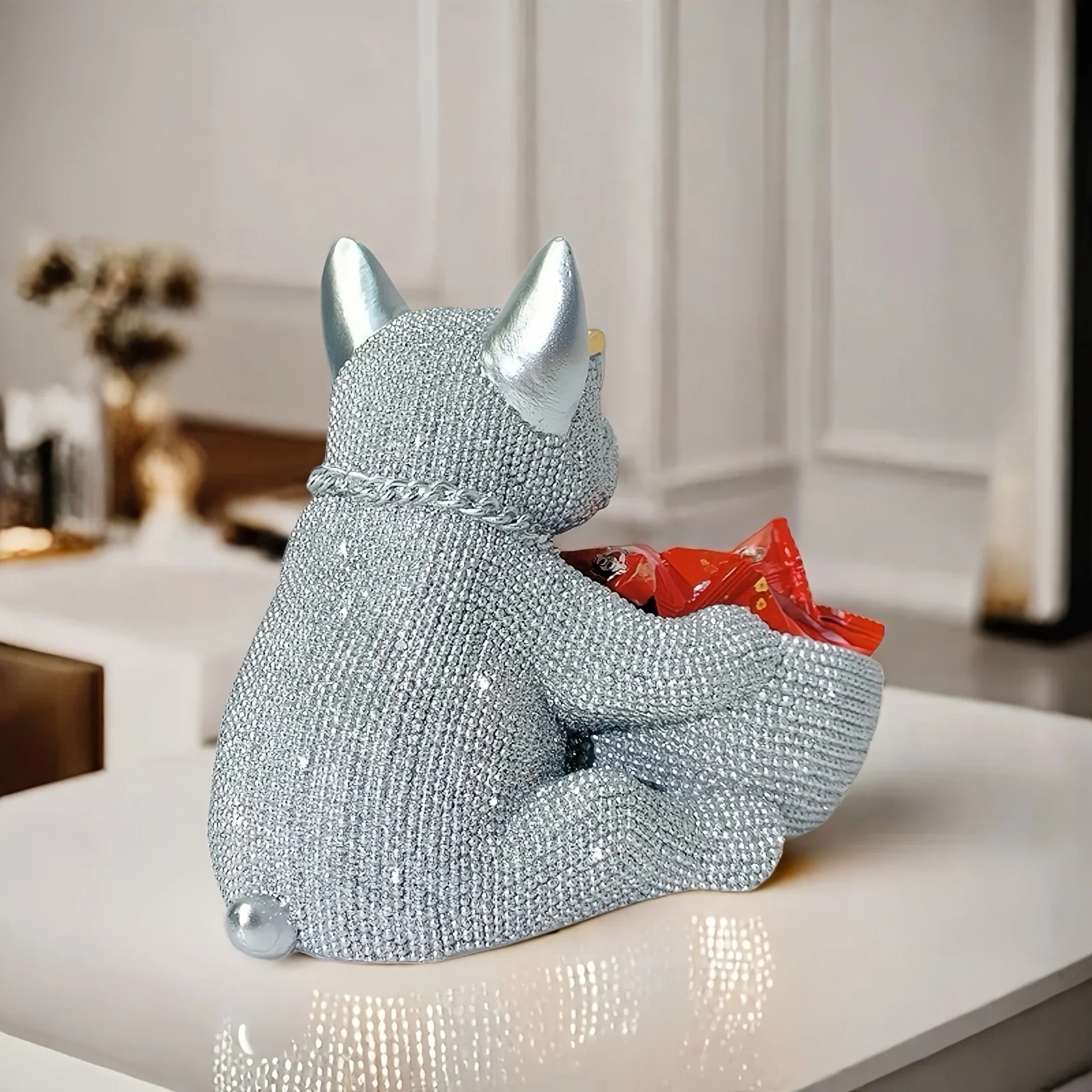 Statuette de chien élégante avec lunettes (1 pièce) - Décoration – Image 3