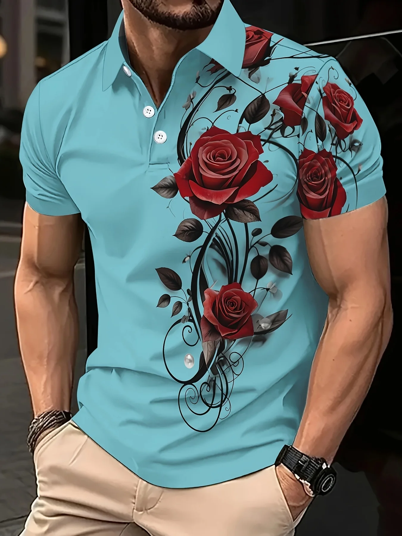 Chemise imprimé floral pour homme – Image 4