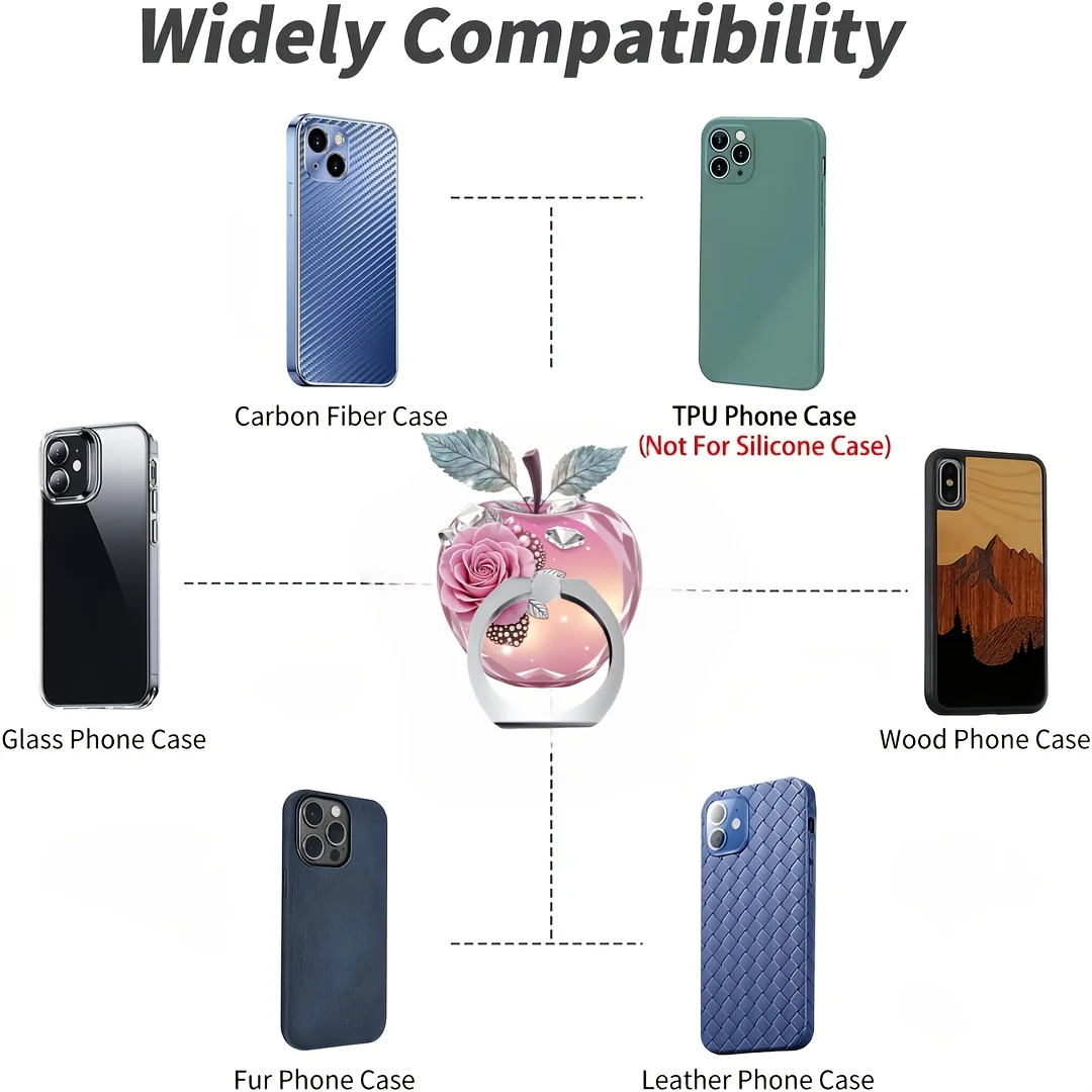 1 anneau de support en acrylique 2D, rotation libre à 360°, joli support – Image 6