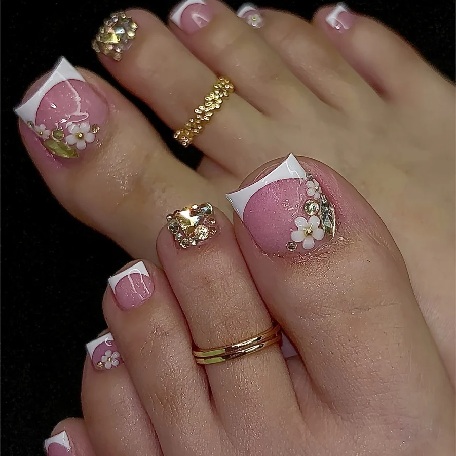 Lot de faux ongles carrés courts mats et clairs – Image 8