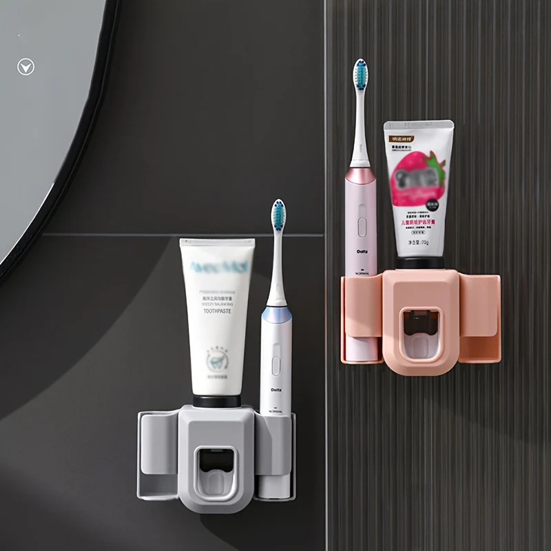 1 porte-brosse à dents avec distributeur automatique de dentifrice – Image 9