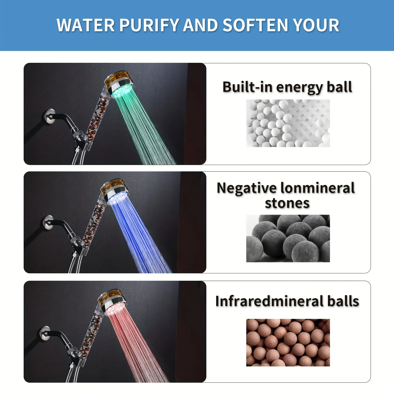 Ensemble de douche avec lumière LED – Image 3