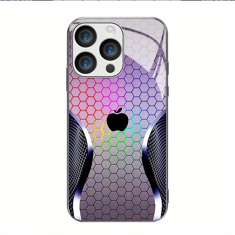 Coque de protection en verre argenté galvanisé de haute qualité avec logo Apple – Image 6