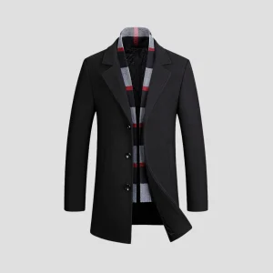 Manteau Classique Élégant pour Homme – Long Overcoat Élégant