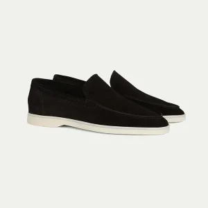 OLD MONEY - Mocassins en daim premium noir