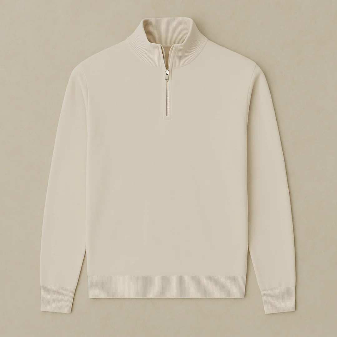 Arwin - Pull Tricoté à Demi-Zip