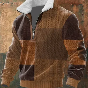 MAISON CLÉMENT PARIS™ | PULL ZIPPÉ À COL MONTANT FOURRÉ