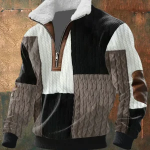 MAISON CLÉMENT PARIS™ | PULL ZIPPÉ À COL MONTANT FOURRÉ