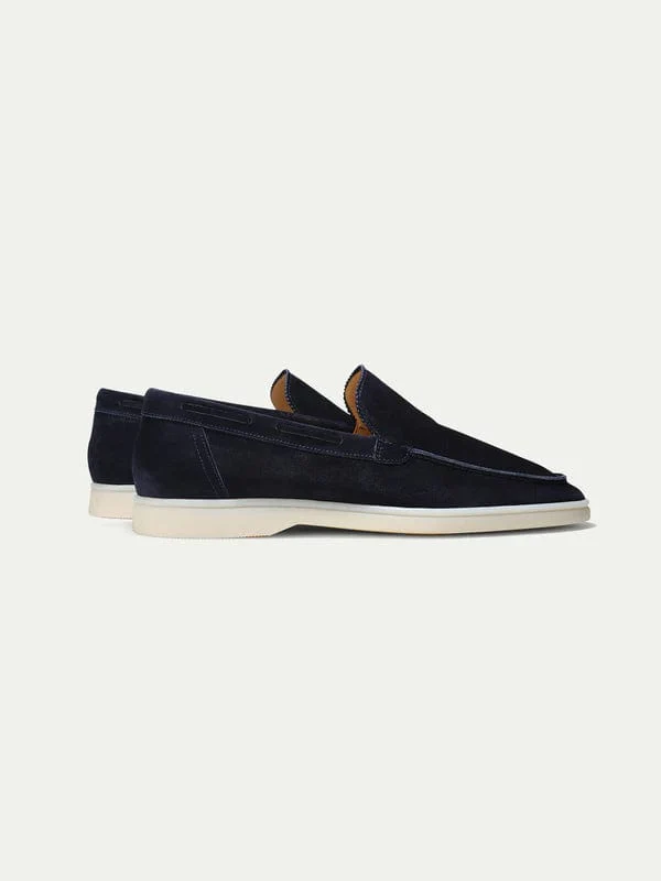 OLD MONEY - Mocassins en daim premium bleu – Image 5