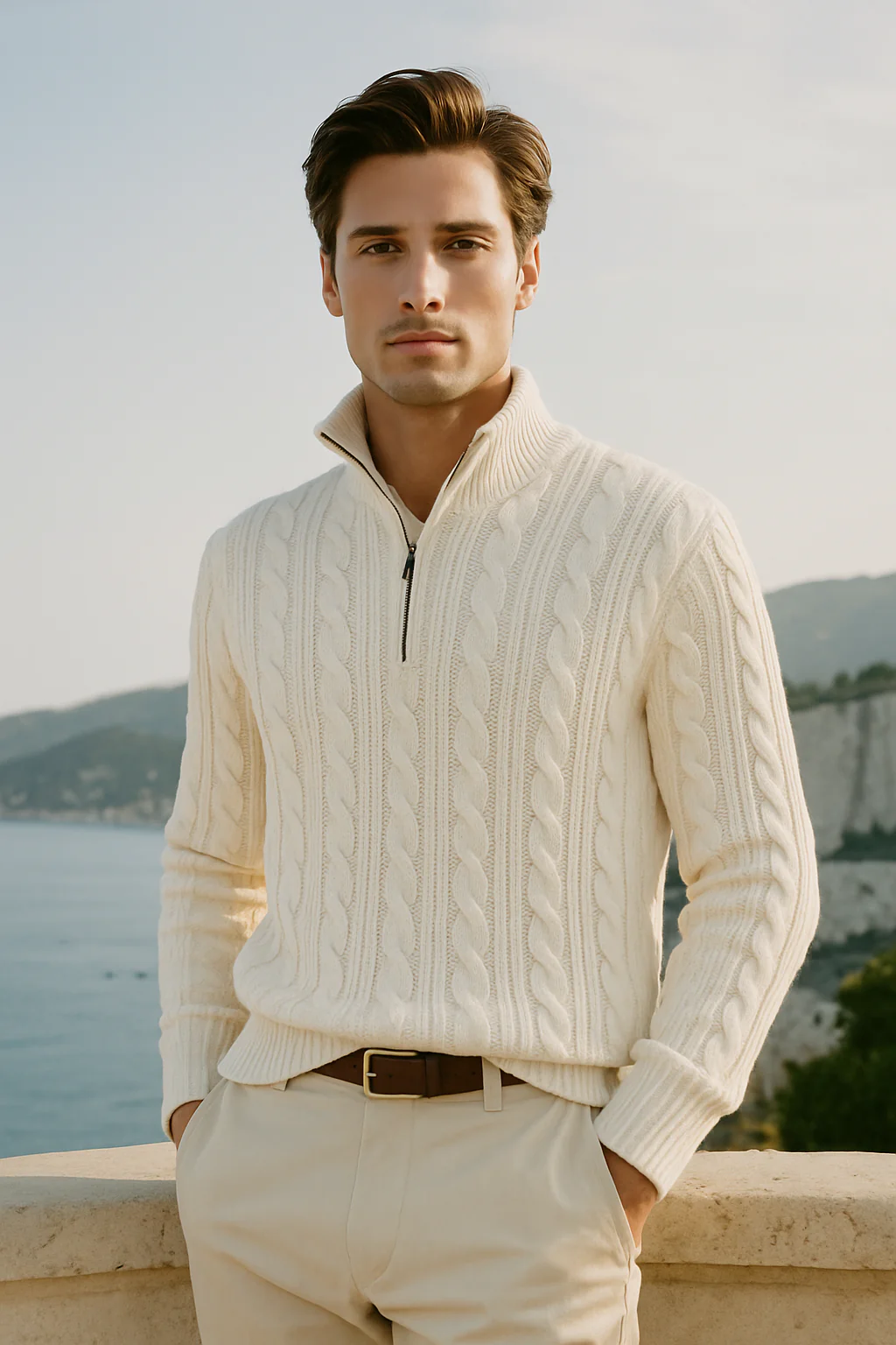 Diego - Pull Tricoté à Demi-Zip – Image 3