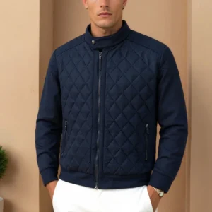 Veste matelassée pour hommes Navy – Manteau de luxe style Old Money