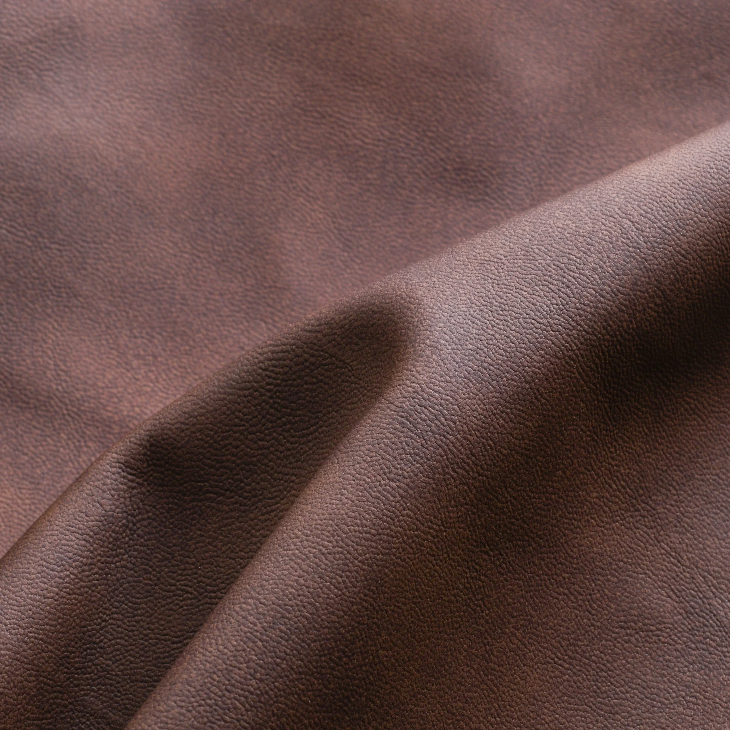 Veste en cuir pour hommes – Veste classique slim fit avec fermeture éclair, noire, vert armée ou brune – Image 8